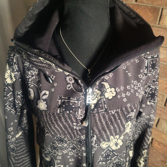 Bogner Fire + Ice Women's Softshell Hood Floral Jacket Gray/Black/Cream - ML - Picture 10 of 15